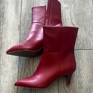 Dolce Vita Red Kitten Heeled Boots